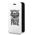 Дизайнерский горизонтальный чехол-книжка для Iphone 14 Pro Max Прозрачные тигры