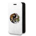 Дизайнерский горизонтальный чехол-книжка для Iphone 11 Pro Прозрачный тигр