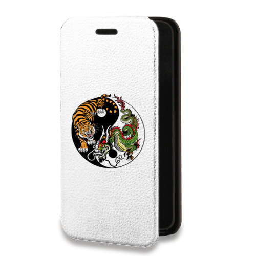 Дизайнерский горизонтальный чехол-книжка для Iphone 11 Pro Прозрачный тигр