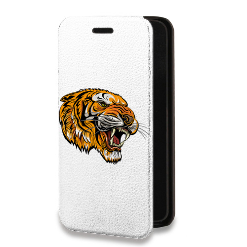 Дизайнерский горизонтальный чехол-книжка для Samsung Galaxy S9 Прозрачный тигр
