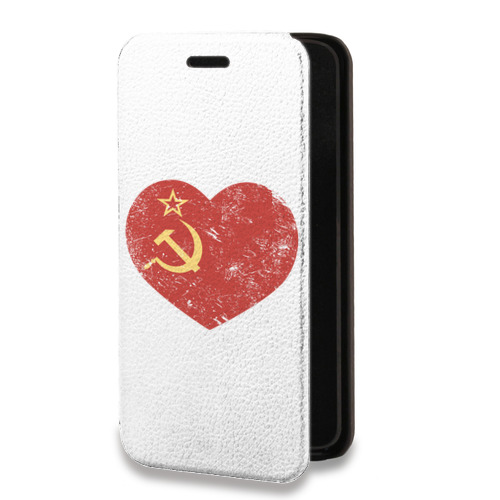 Дизайнерский горизонтальный чехол-книжка для Iphone 13 Pro Флаг СССР