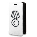 Дизайнерский горизонтальный чехол-книжка для Iphone 7 Plus / 8 Plus Стикеры к Дню Победы