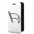 Дизайнерский горизонтальный чехол-книжка для Iphone 13 Mini Стикеры к Дню Победы