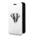 Дизайнерский горизонтальный чехол-книжка для Realme C35 Прозрачные слоны