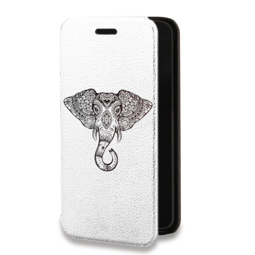 Дизайнерский горизонтальный чехол-книжка для Xiaomi RedMi Note 10 Pro Прозрачные слоны
