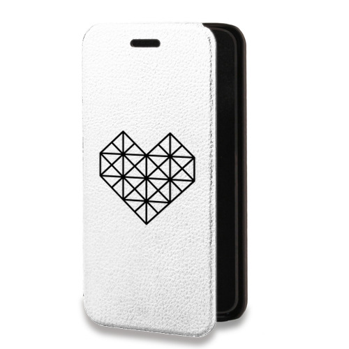 Дизайнерский горизонтальный чехол-книжка для Iphone 11 Прозрачные сердечки
