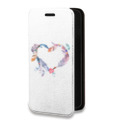 Дизайнерский горизонтальный чехол-книжка для Samsung Galaxy S10 Lite Прозрачные сердечки