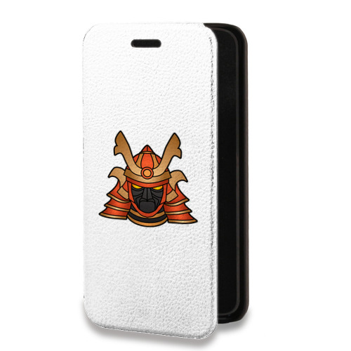 Дизайнерский горизонтальный чехол-книжка для Iphone 14 Pro Max Прозрачные маски самураев