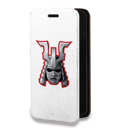Дизайнерский горизонтальный чехол-книжка для Iphone 14 Pro Max Прозрачные маски самураев
