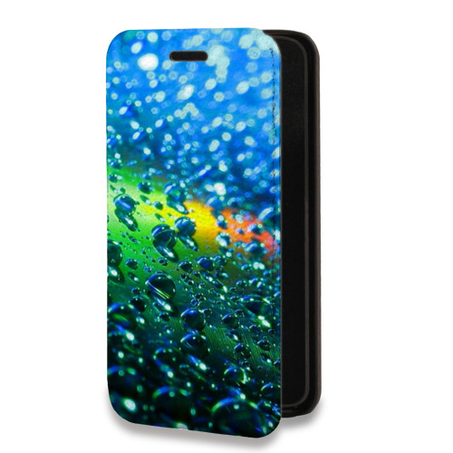 Дизайнерский горизонтальный чехол-книжка для Samsung Galaxy S22 Ultra Абстракции Капли
