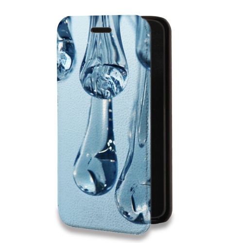 Дизайнерский горизонтальный чехол-книжка для OnePlus 8T Абстракции Капли