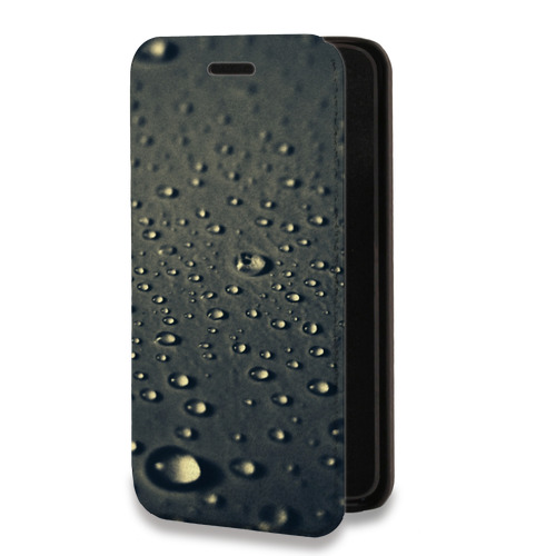 Дизайнерский горизонтальный чехол-книжка для Iphone 14 Pro Абстракции Капли