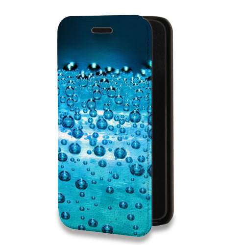 Дизайнерский горизонтальный чехол-книжка для Samsung Galaxy S22 Ultra Абстракции Капли