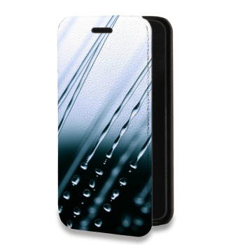 Дизайнерский горизонтальный чехол-книжка для Huawei P20 Абстракции Капли (на заказ)