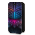 Дизайнерский горизонтальный чехол-книжка для Samsung Galaxy A12 Красочные абстракции