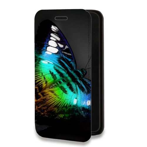 Дизайнерский горизонтальный чехол-книжка для Samsung Galaxy A52 Абстракции Неон