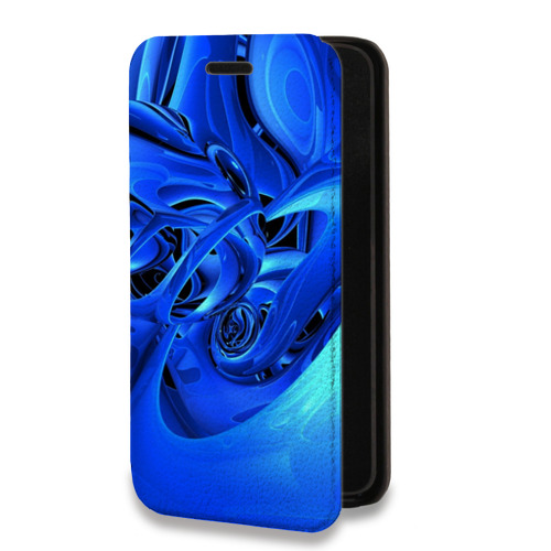 Дизайнерский горизонтальный чехол-книжка для Samsung Galaxy S10 Абстракции Неон