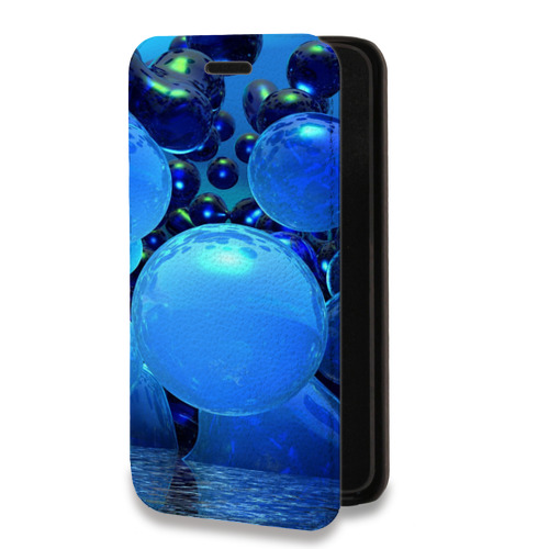 Дизайнерский горизонтальный чехол-книжка для Iphone 12 Pro Абстракции Неон