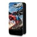 Дизайнерский горизонтальный чехол-книжка для Iphone 7 Plus / 8 Plus Человек - паук