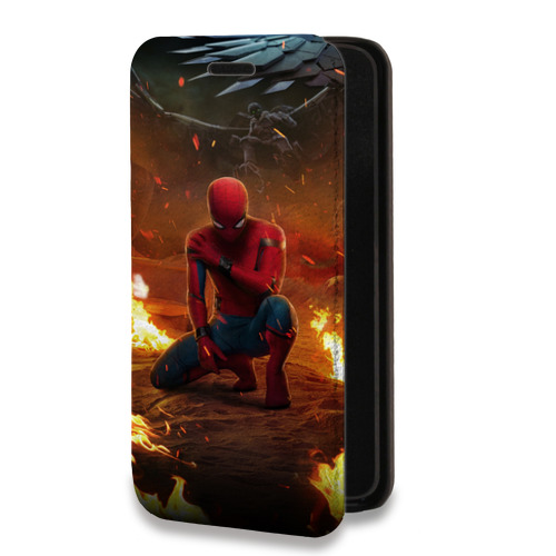 Дизайнерский горизонтальный чехол-книжка для Huawei Mate 10 Pro Человек - паук
