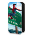 Дизайнерский горизонтальный чехол-книжка для Huawei Honor 50 Lite Человек - паук