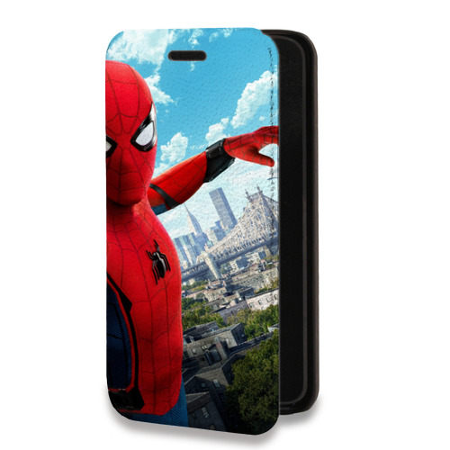Дизайнерский горизонтальный чехол-книжка для Realme C11 Человек - паук
