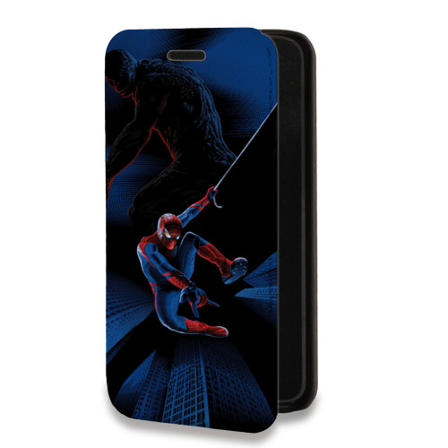 Дизайнерский горизонтальный чехол-книжка для Huawei Honor 50 Lite Человек -паук