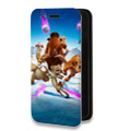 Дизайнерский горизонтальный чехол-книжка для Samsung Galaxy A12 Ледниковый период