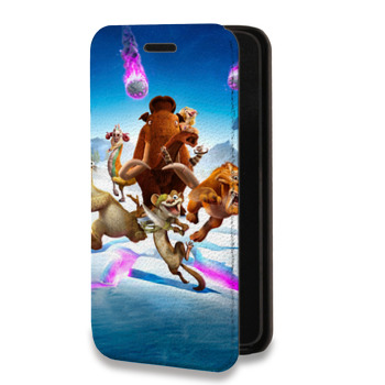 Дизайнерский горизонтальный чехол-книжка для Huawei P20 Ледниковый период (на заказ)