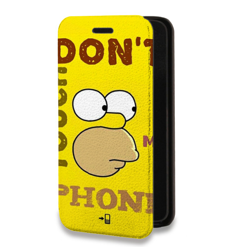 Дизайнерский горизонтальный чехол-книжка для Iphone 14 Симпсоны