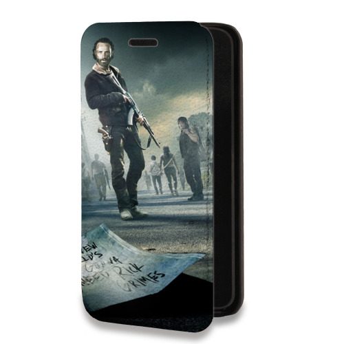 Дизайнерский горизонтальный чехол-книжка для Iphone 11 Pro Max ходячие мертвецы