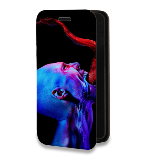 Дизайнерский горизонтальный чехол-книжка для Iphone 13 Pro Max штамм