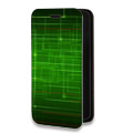 Дизайнерский горизонтальный чехол-книжка для Iphone 14 Pro Абстракции Сетка