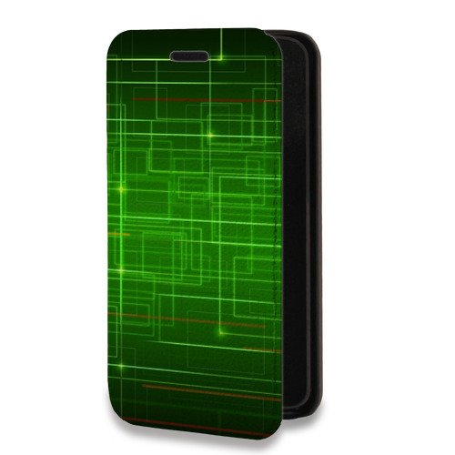 Дизайнерский горизонтальный чехол-книжка для Xiaomi RedMi Note 10 Абстракции Сетка