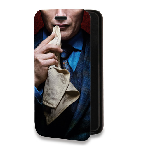 Дизайнерский горизонтальный чехол-книжка для Iphone 13 Pro Max ганнибал