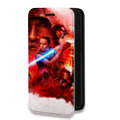 Дизайнерский горизонтальный чехол-книжка для Iphone 7 Plus / 8 Plus Star Wars : The Last Jedi