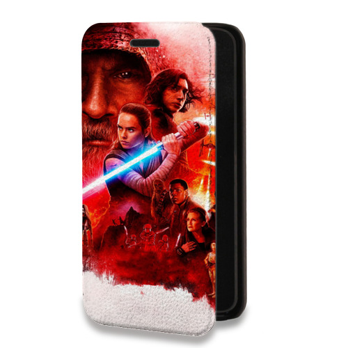 Дизайнерский горизонтальный чехол-книжка для Google Pixel 4 Star Wars : The Last Jedi
