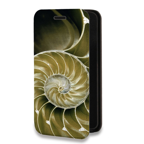 Дизайнерский горизонтальный чехол-книжка для Iphone 14 Pro Max Абстракции Спираль
