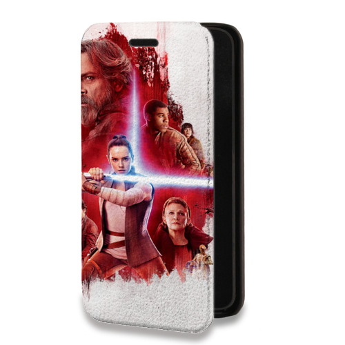 Дизайнерский горизонтальный чехол-книжка для Iphone 14 Pro Star Wars : The Last Jedi