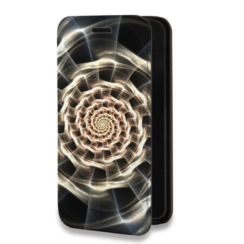 Дизайнерский горизонтальный чехол-книжка для Huawei Mate 10 Абстракции Спираль