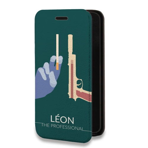 Дизайнерский горизонтальный чехол-книжка для Huawei Honor 50 Lite Leon