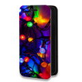Дизайнерский горизонтальный чехол-книжка для Iphone 11 Pro Max новогодний принт