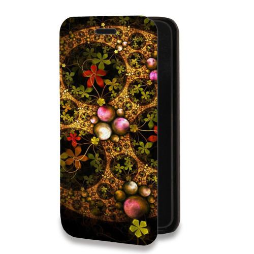Дизайнерский горизонтальный чехол-книжка для Iphone 7 Plus / 8 Plus Абстракции Фрактал