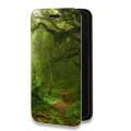 Дизайнерский горизонтальный чехол-книжка для Xiaomi Redmi 10 лес