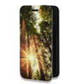 Дизайнерский горизонтальный чехол-книжка для Tecno Spark 8C лес