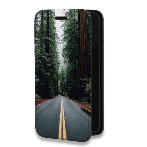 Дизайнерский горизонтальный чехол-книжка для Huawei Mate 10 лес