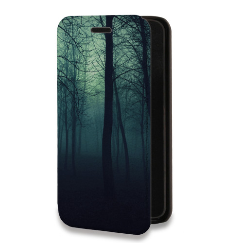 Дизайнерский горизонтальный чехол-книжка для Realme 6 Pro лес