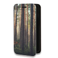 Дизайнерский горизонтальный чехол-книжка для Iphone 7 Plus / 8 Plus лес