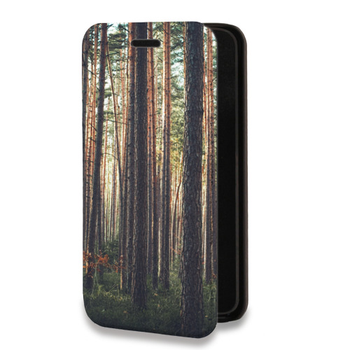 Дизайнерский горизонтальный чехол-книжка для Tecno Spark 8C лес