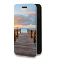 Дизайнерский горизонтальный чехол-книжка для Huawei Y5p пляж